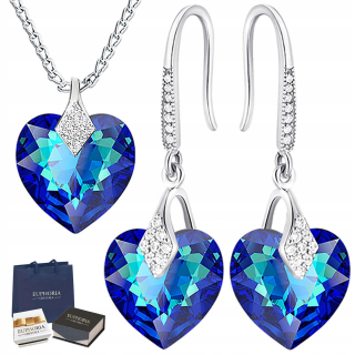 Sada srdiečok Vianočný darček Cubic zirkóny striebro 925